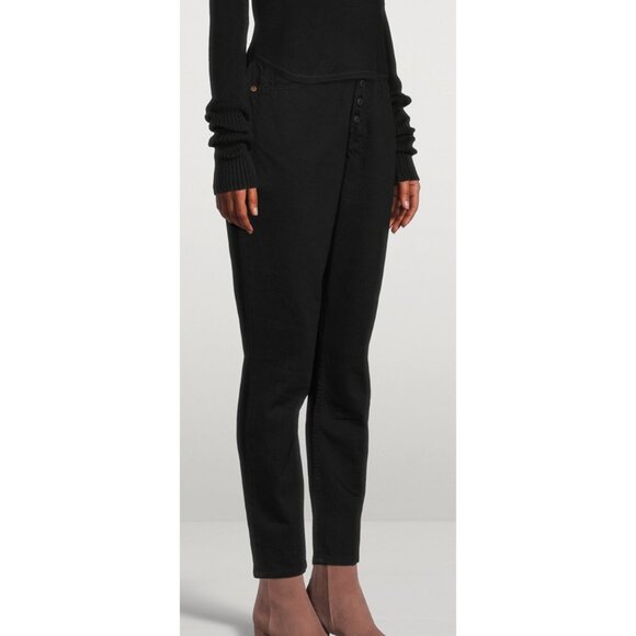 DECADE STUDIO Pamela Slim Tapered High Rise Jeans in Black Denim Minimalist 28 - Picture 2 of 13